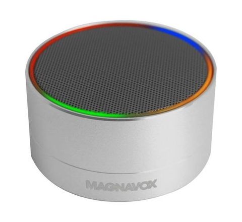 MAGNAVOX MMA3652-GY Portable Bluetooth Stereo Speaker in Grey with Color Changing Rim