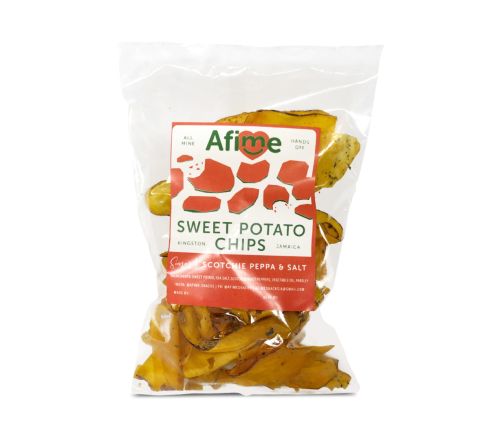 Afime Snacks - Sweet Potato Chips- Simo's Scotchie Peppa and Salt
