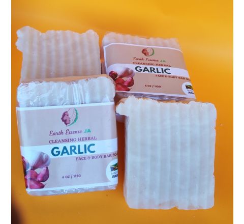 Earth Essence Garlic Soap Bar - Handmade Natural Soap (Antibacterial) with 100% Pure Essential Oils and Extracts