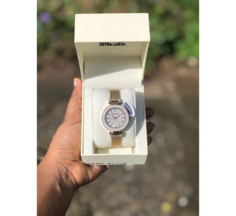 Anne Klein Gold Mesh Band Watch
