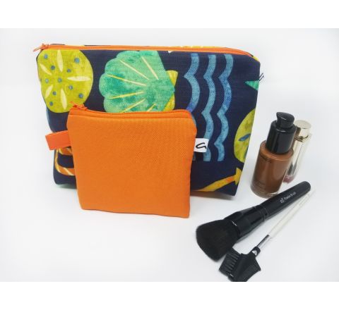 Ocean Theme Makeup Bag Set, Medium