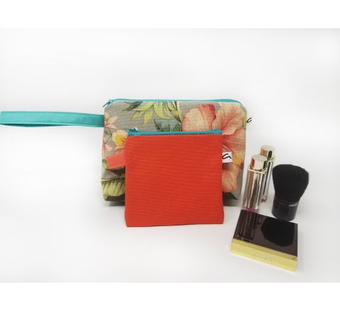 Tropical Makeup Bag Set, Small