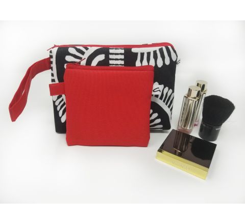 Black and White Makeup Bag Set, Small
