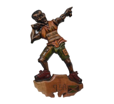 Exotichild, Lightning Bolt by Barrington Beaumont Cedar Wood Carving