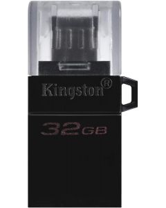 Kingston 32GB DataTraveler microDuo3 G2 Flash Drive + microUSB Supports USB OTG Functionality for Tablets and Smart Phones DTDUO3G2