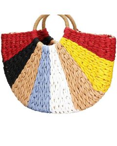 Straw Clutch Handle Bag