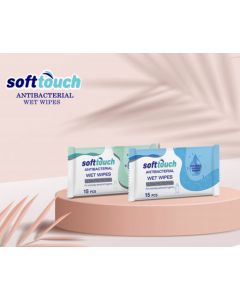Soft Touch POCKET SIZE Antibacterial Wipes (case only)