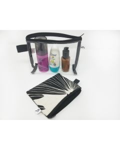 Clear and Tropical makeup Bag Set, Small