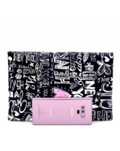 Graffiti Clutch - Black and White