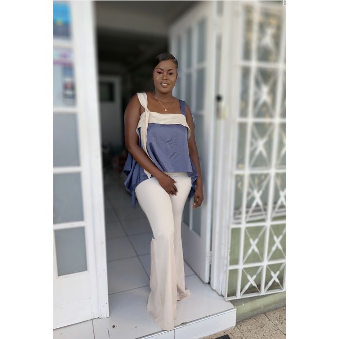 Silk two discount piece pants set