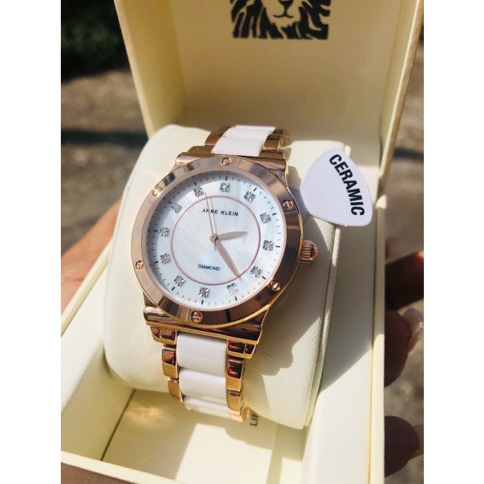 JamGOra - Anne Klein Diamond-Accented Ceramic Watch